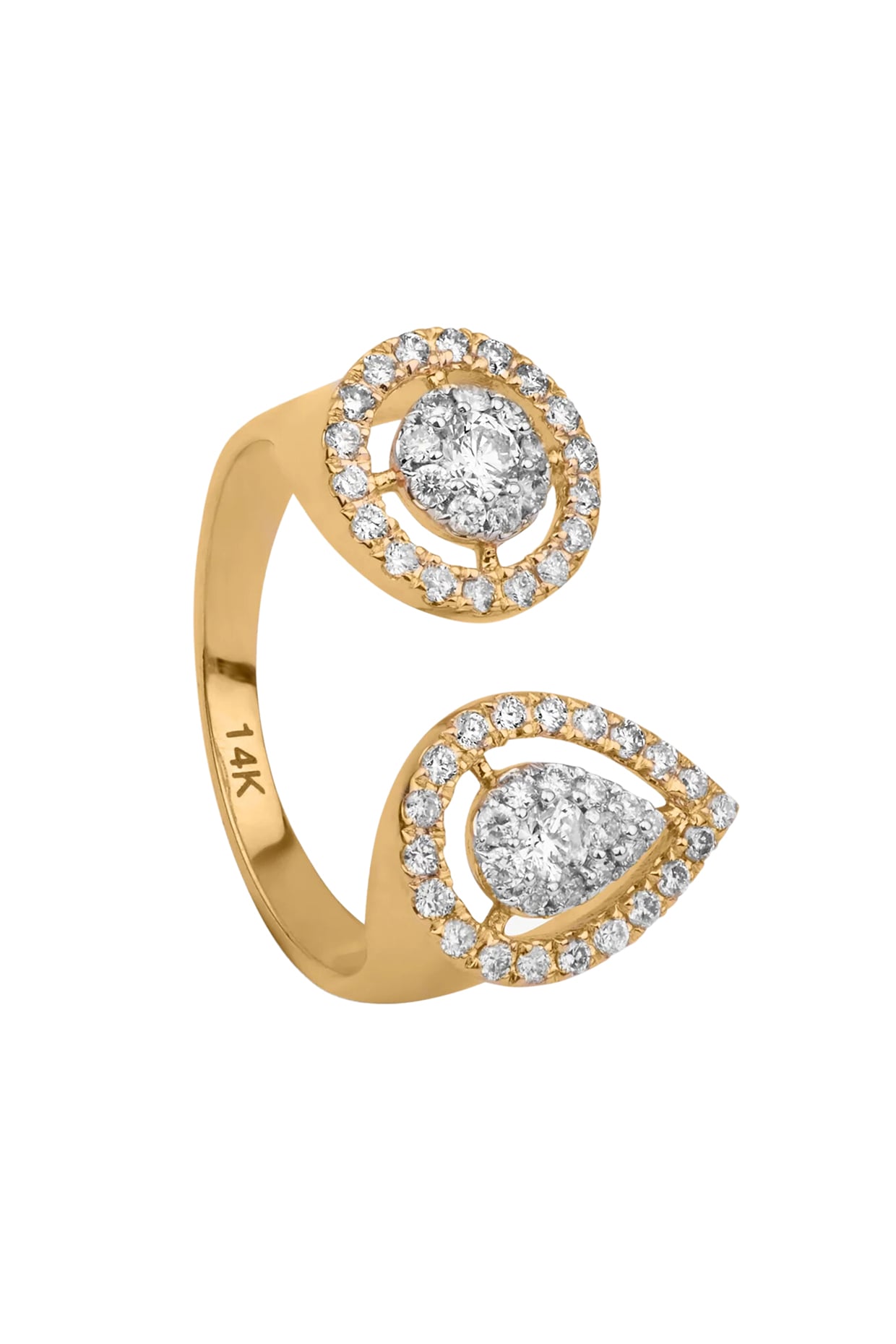 pomum double orion ring✴︎ gold free size 14kt Yellow Gold Diamond Ring by SIMSUM FINE JEWELRY at