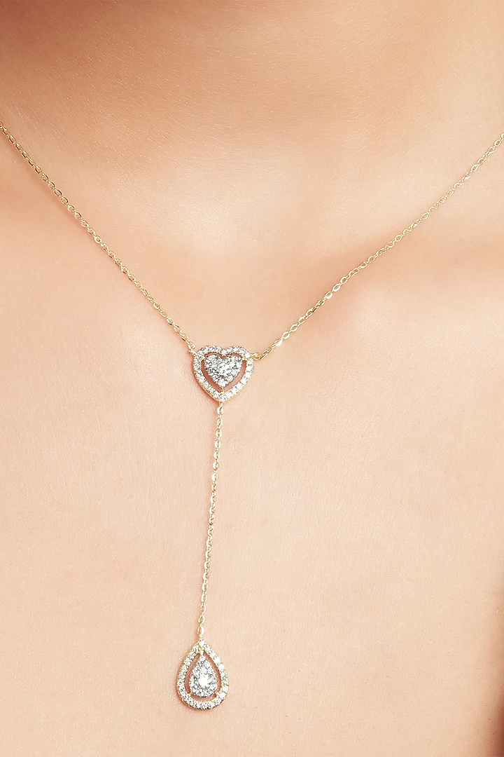 14kt Yellow Gold Diamond Betty Shaped Necklace by SIMSUM FINE JEWELRY
