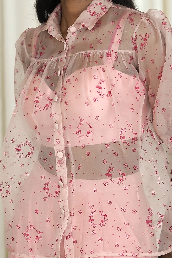 Cofur Sari Silk Shirt Dress Pink – Raine Design