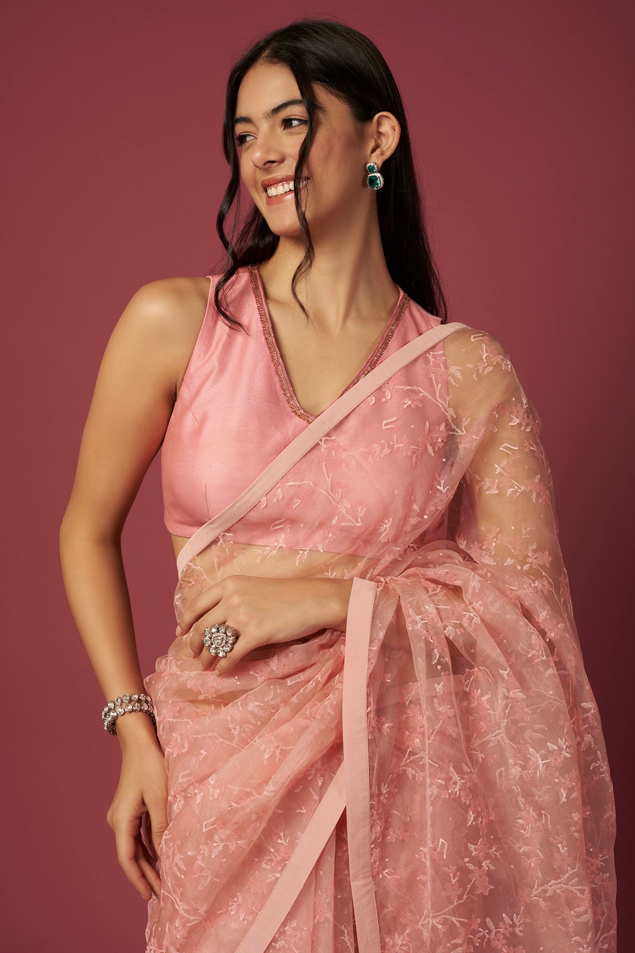 Shalini Pandey in Asmitha & Madhulatha – South India Fashion | Designer saree  blouse patterns, Indian saree blouses designs, Saree dress