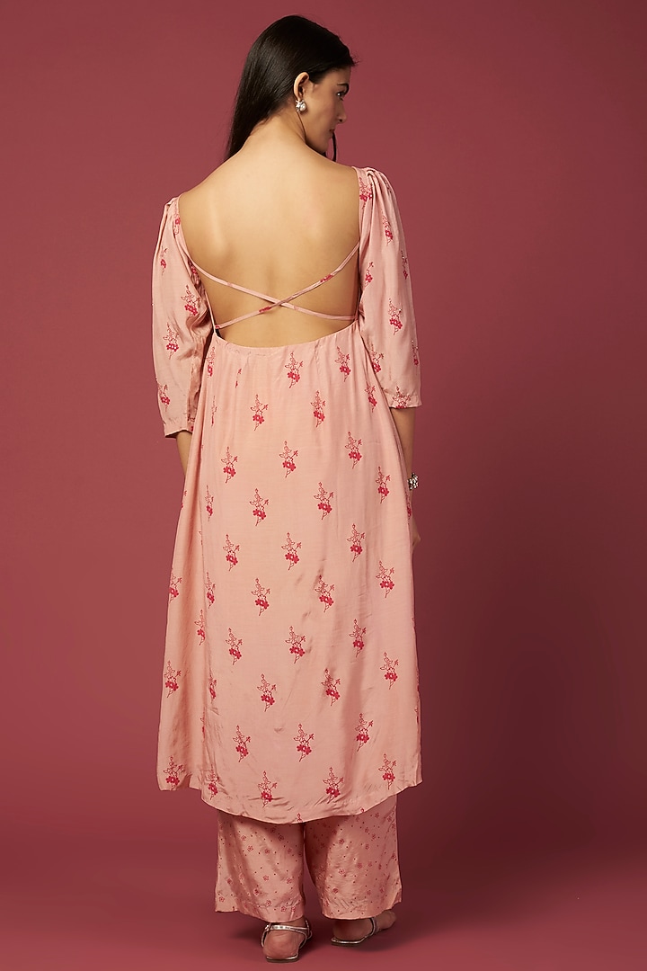 Peach Printed Tunic by Shiori at Pernia's Pop Up Shop