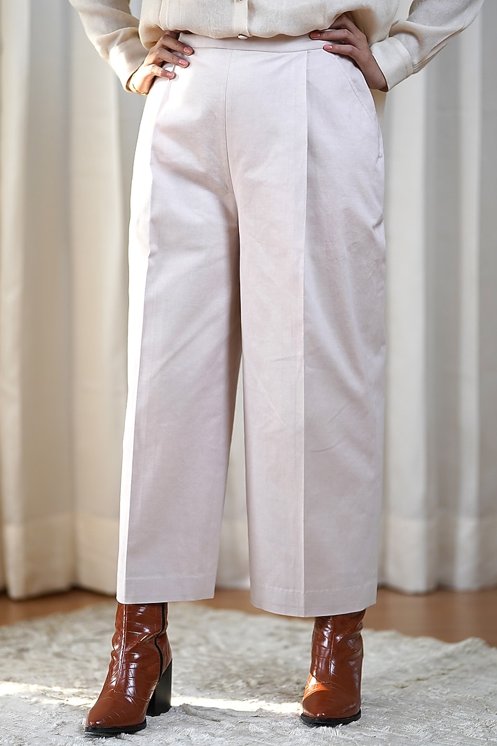 Ivory Pleated Pant by Shiori at Pernia's Pop Up Shop