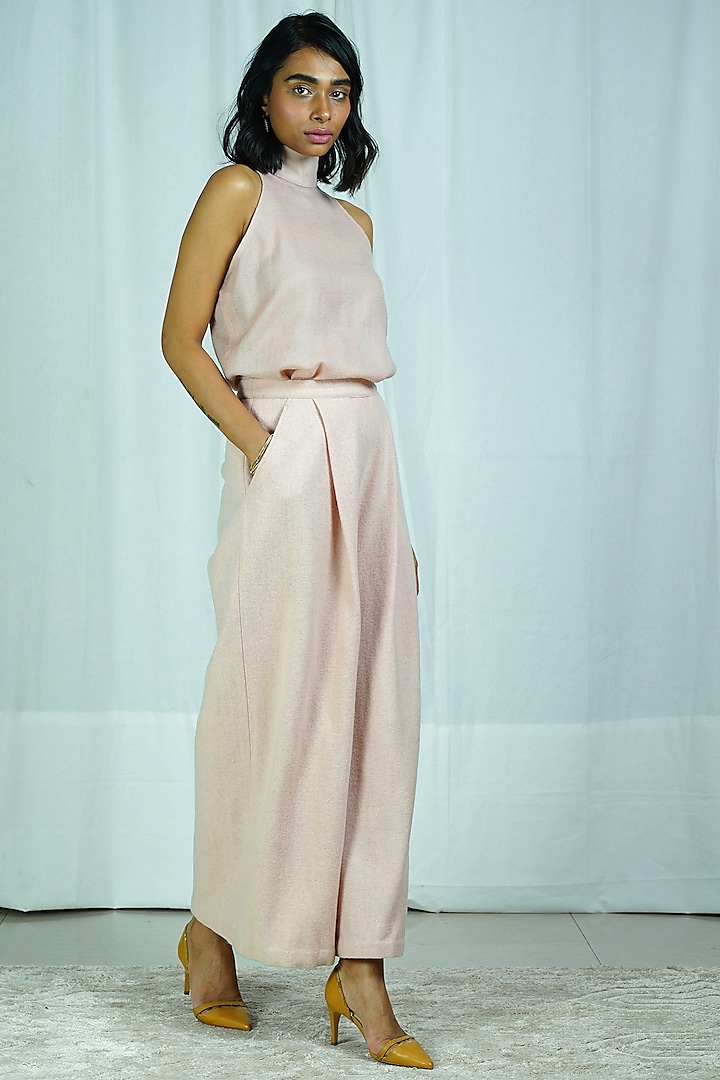 Pink Pleated Pants by Shiori