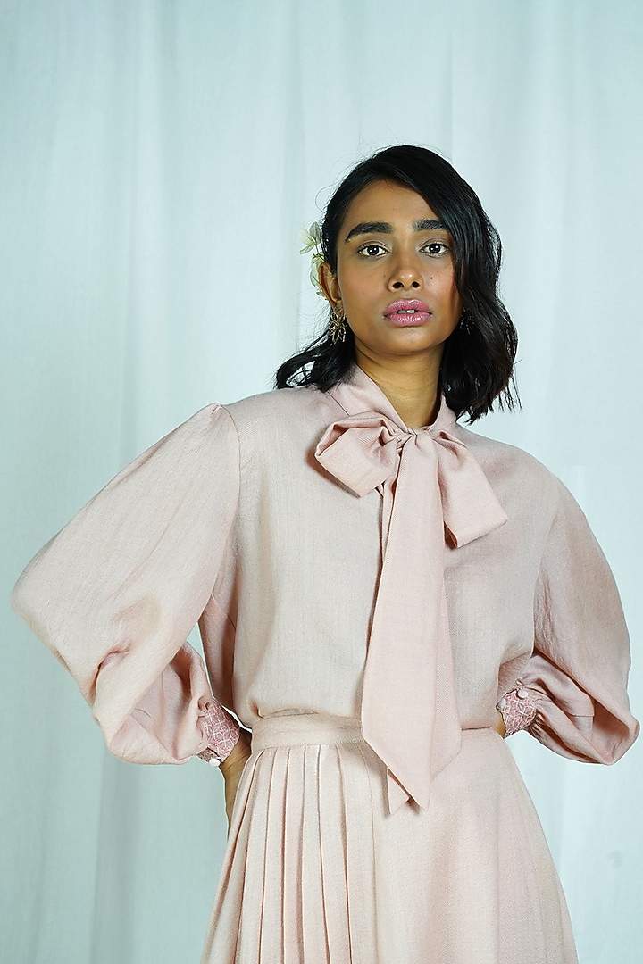 Pink Embroidered Top by Shiori at Pernia's Pop Up Shop