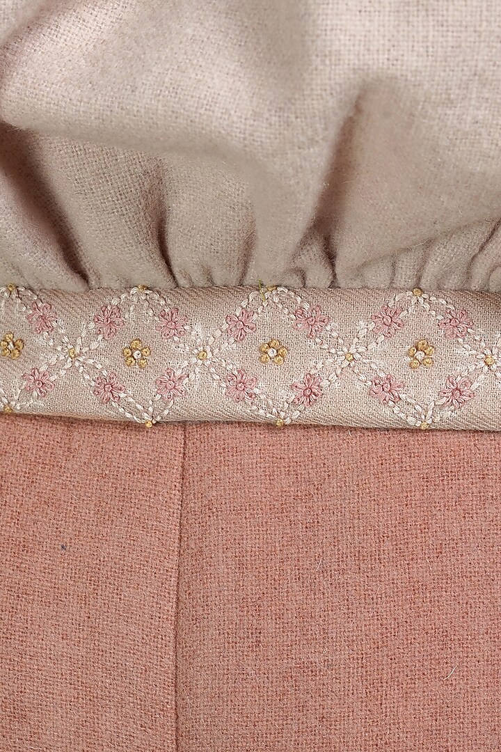 Pink Embroidered Cropped Jacket by Shiori at Pernia's Pop Up Shop