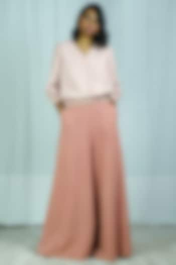 Pink Panelled & Flared Pants by Shiori at Pernia's Pop Up Shop