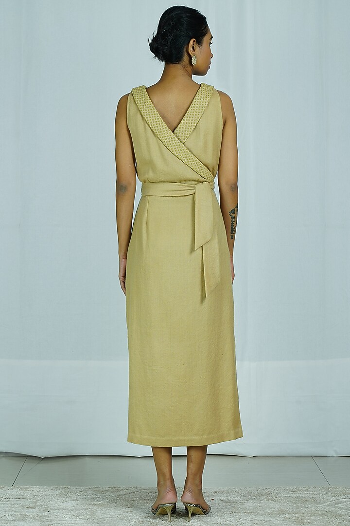 Green Embroidered Vacation Dress by Shiori at Pernia's Pop Up Shop