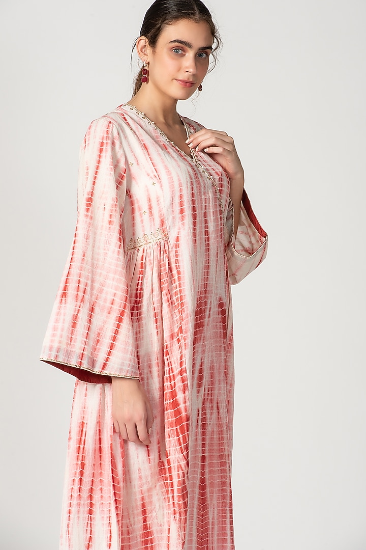 White & Red Printed Summer Dress by Sitaraa at Pernia's Pop Up Shop
