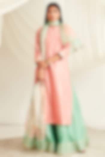 Mint Embroidered Wedding Sharara Set by Sitaraa at Pernia's Pop Up Shop