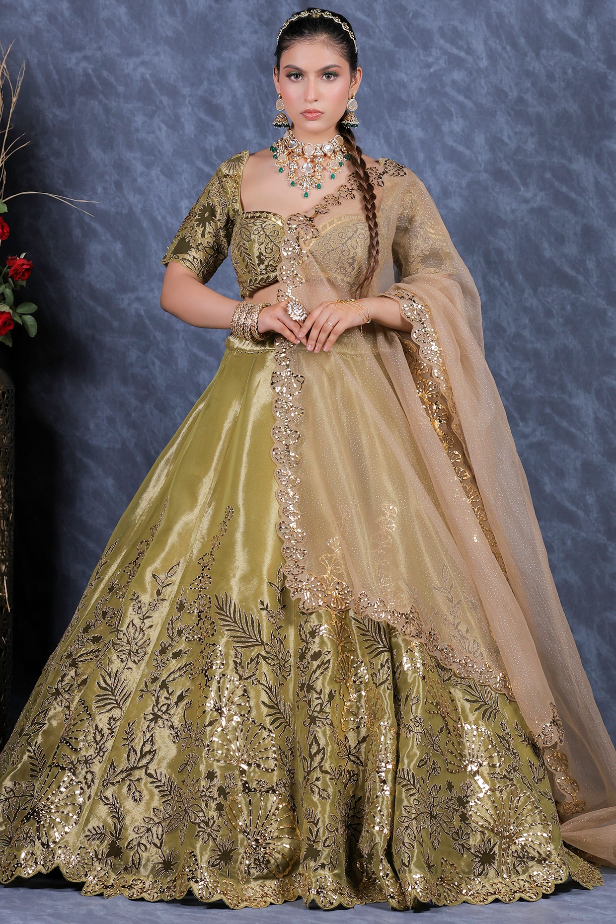 Gold Shimmer Lehenga Set – Astha Narang