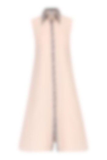 Blush pink mid-length shirt dress available only at Pernia's Pop Up Shop.