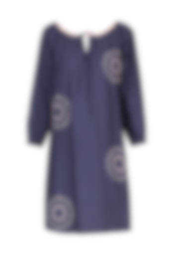 Navy reversible minimalistic monotone dress by Sejal Jain
