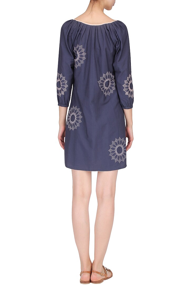 Navy reversible minimalistic monotone dress available only at Pernia's Pop Up Shop.