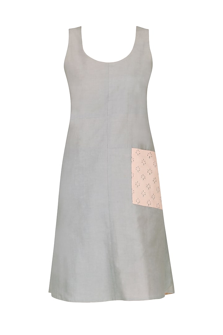 Grey reversible monotone shift dress by Sejal Jain