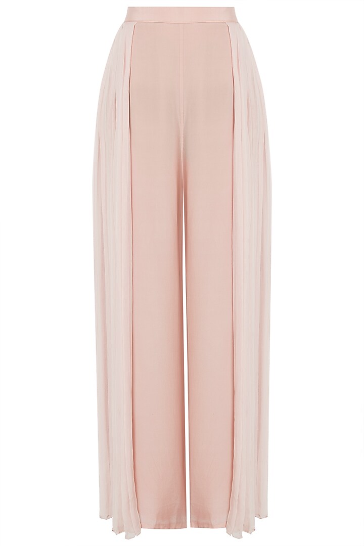Peach ombre embellished jacket with bustier and pants by Shreya Jalan Mehta at Pernia's Pop Up Shop