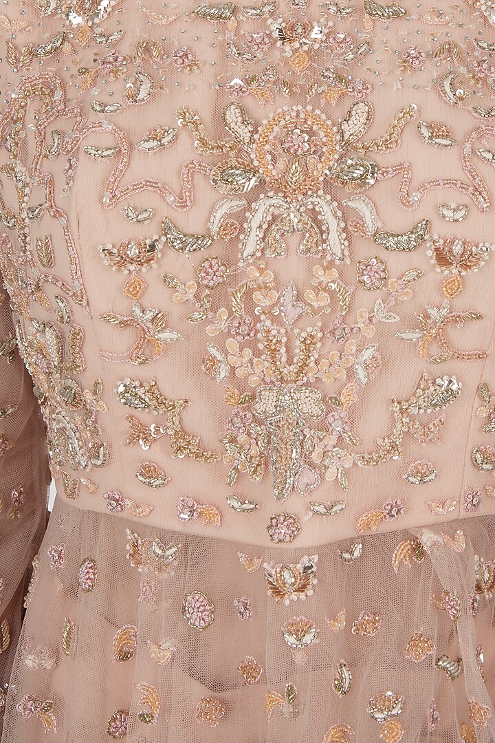 Champagne embroidered Bridal Lehenga set by Shreya Jalan Mehta at Pernia's Pop Up Shop
