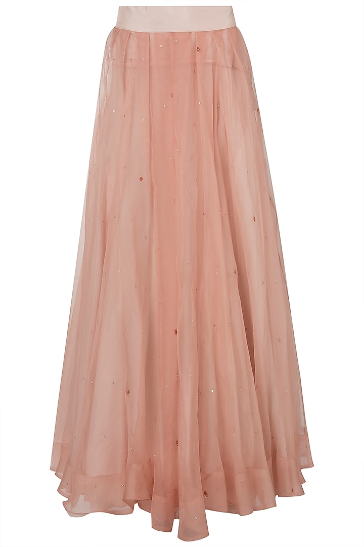 Musk orange embroidered Wedding Lehenga set by Shreya Jalan Mehta at Pernia's Pop Up Shop