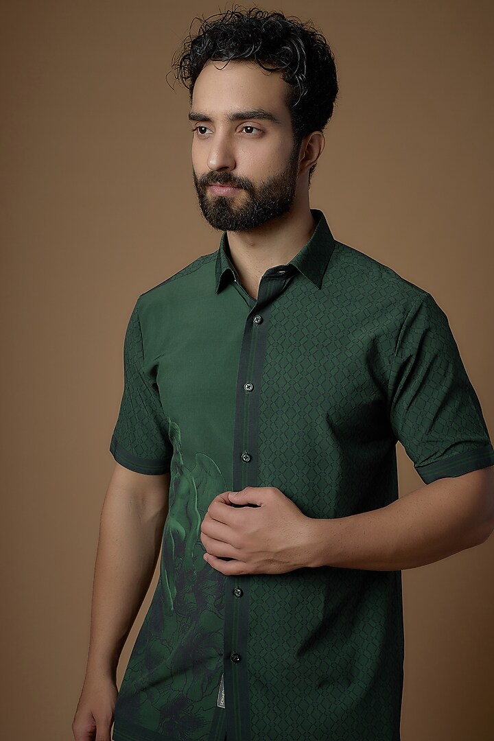 Green Soft Butter Crepe Printed Co-Ord Set by SIDHARTH K KAKKAR at Pernia's Pop Up Shop