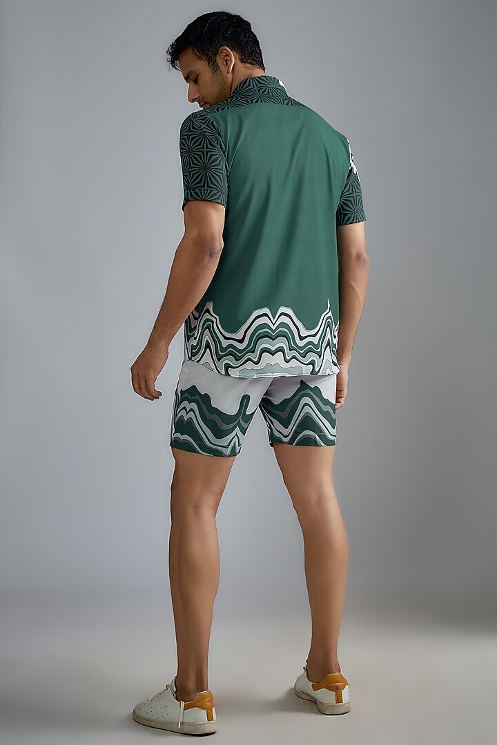 Green Soft Butter Crepe Printed Co-Ord Set by SIDHARTH K KAKKAR at Pernia's Pop Up Shop
