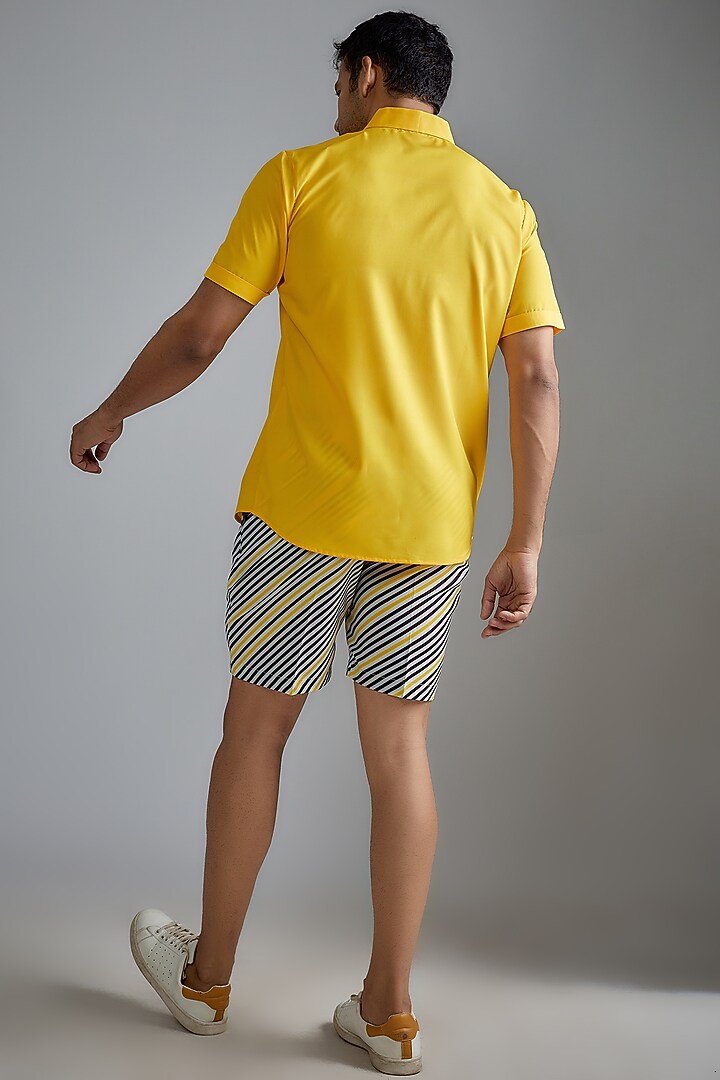 Yellow Soft Butter Crepe Printed Co-Ord Set by SIDHARTH K KAKKAR at Pernia's Pop Up Shop