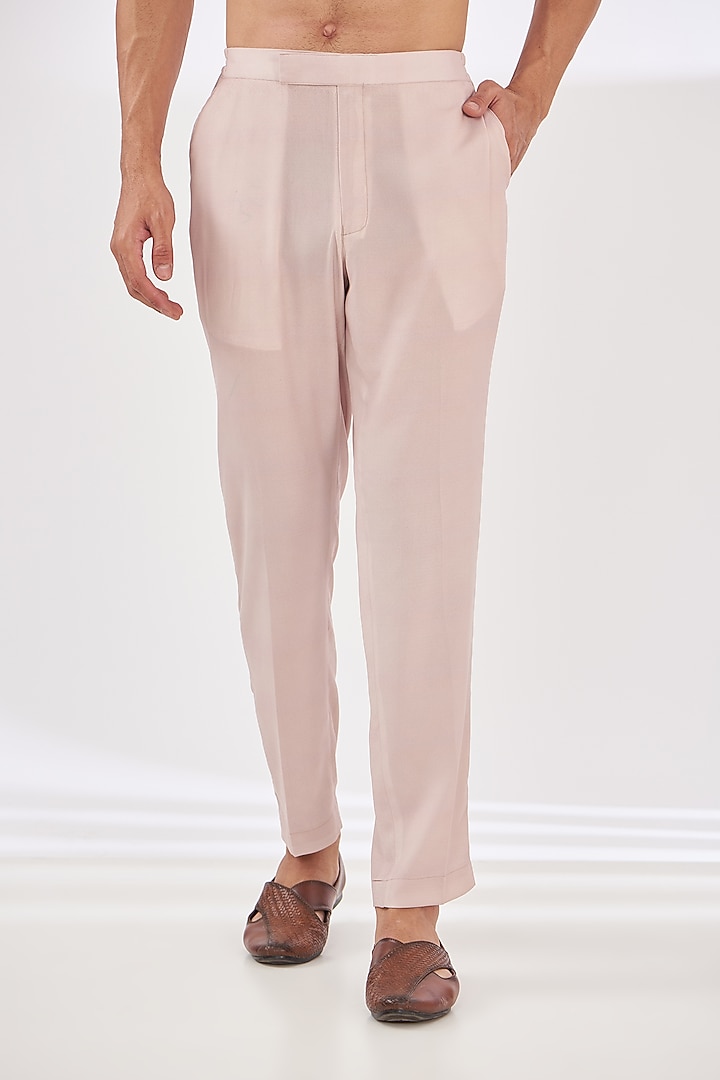 Beige Crepe Lotus Printed Kurta Set by SIDHARTH K KAKKAR at Pernia's Pop Up Shop