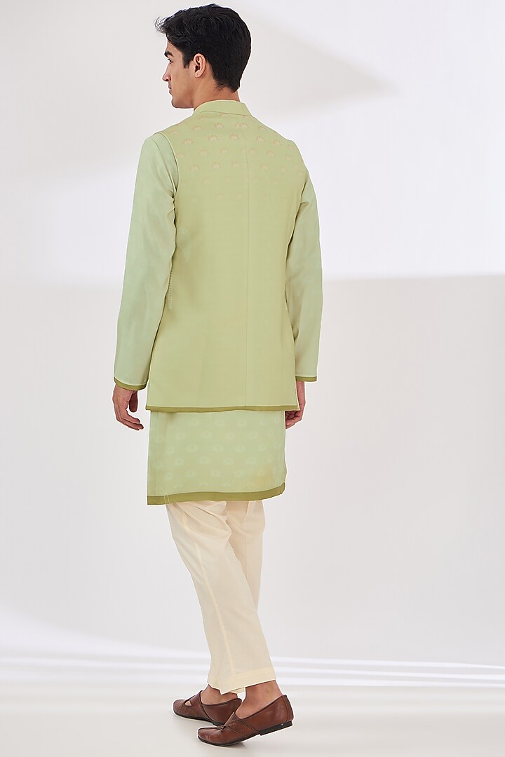 Beige Crepe Digital Animal Printed Indo-Western Set by SIDHARTH K KAKKAR at Pernia's Pop Up Shop