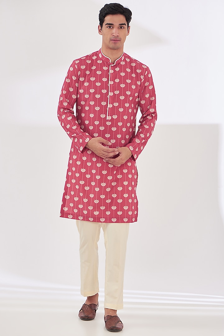 Beige Crepe Digital Animal Printed Nehru Jacket Set by SIDHARTH K KAKKAR at Pernia's Pop Up Shop