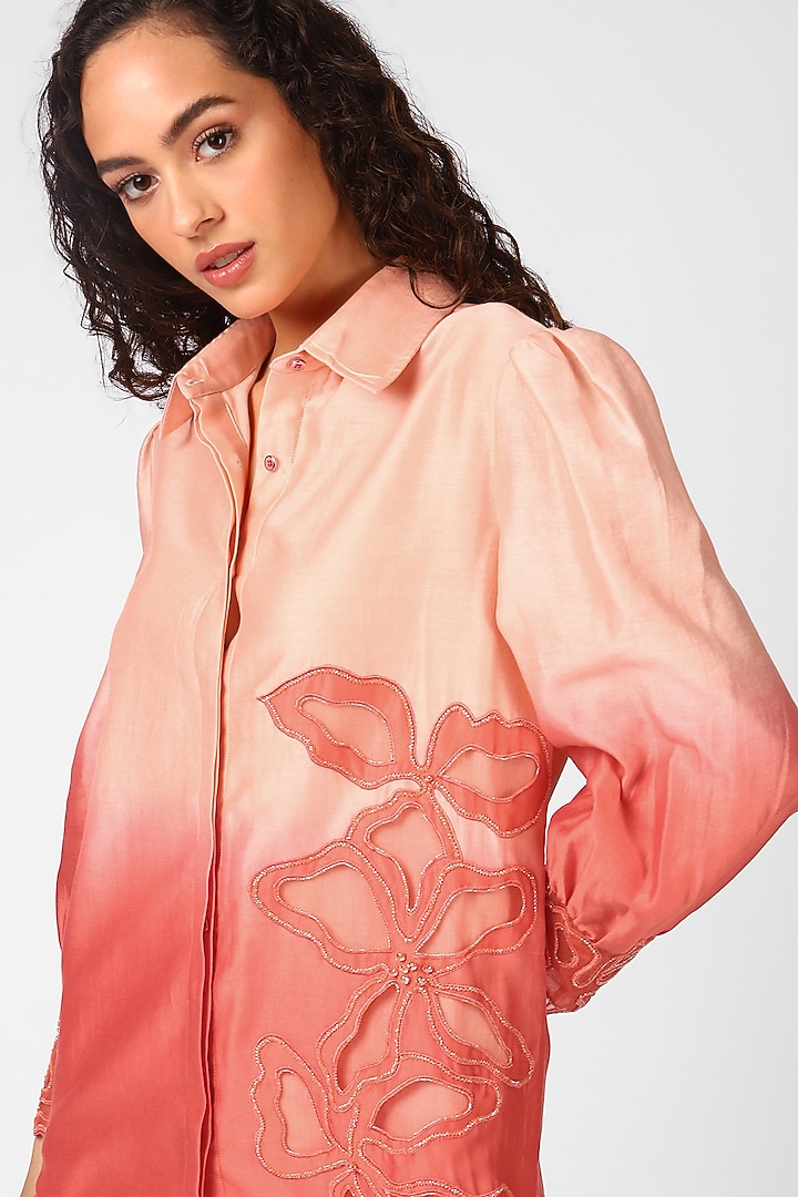 Sugar Coral Embroidered Co-Ord Set by Sakshi Khetterpal at Pernia's Pop Up Shop