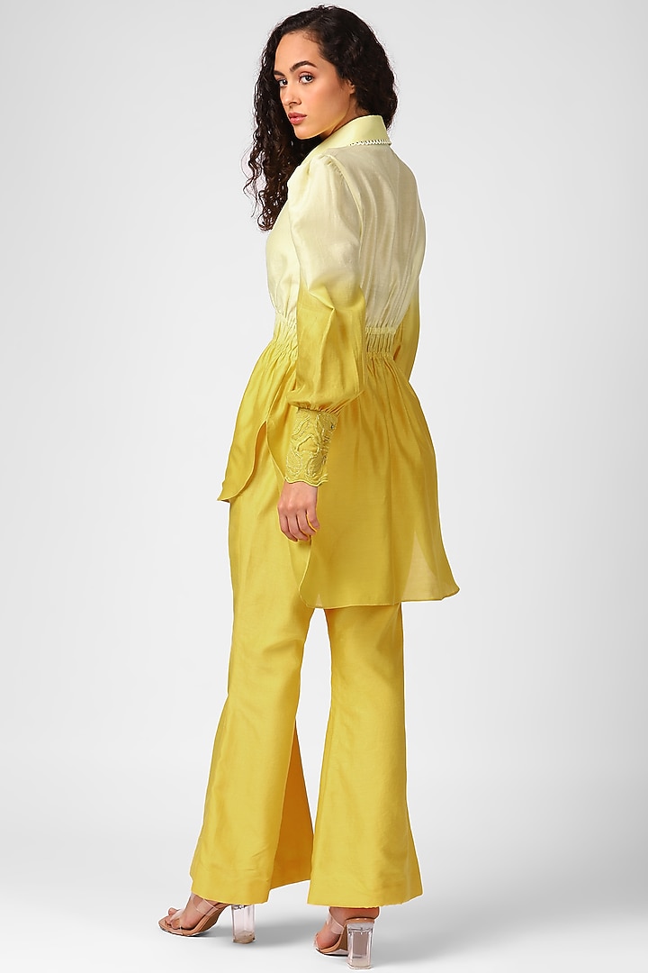 Sunshine Chanderi Embroidered Co-ord Set by Sakshi Khetterpal at Pernia's Pop Up Shop
