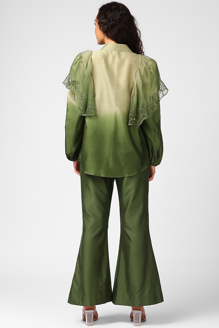 Olive Night Embroidered Co-Ord Set by Sakshi Khetterpal at Pernia's Pop Up Shop