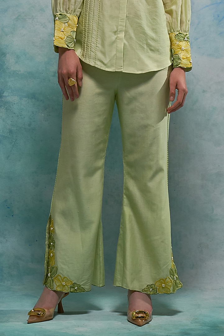 Pistachio Chanderi Co-Ord Set by Sakshi Khetterpal at Pernia's Pop Up Shop