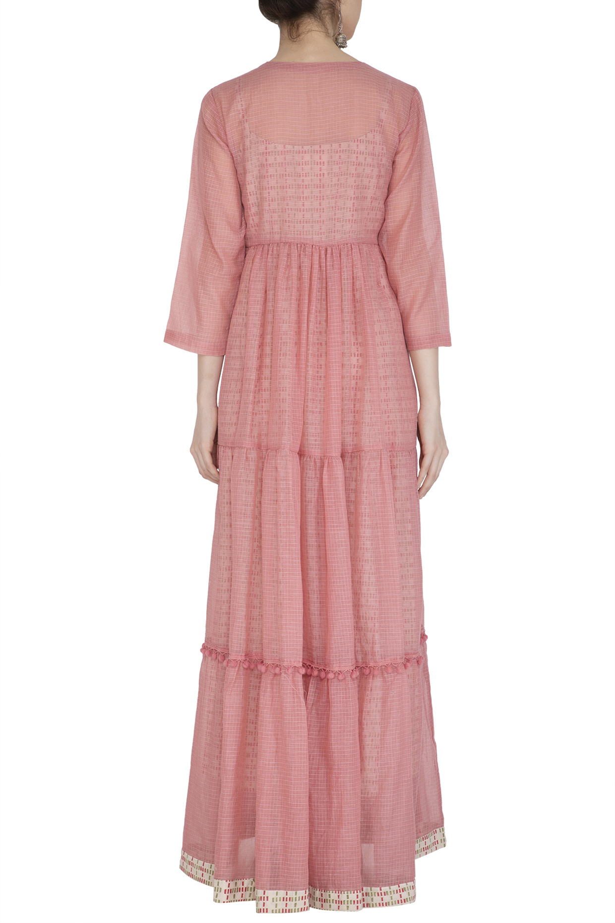 pastel pink maxi dress
