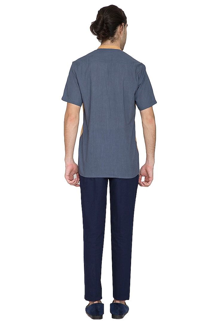 Multi Colored Cotton Party Wear Shirt by Shikha Malik Men at Pernia's Pop Up Shop