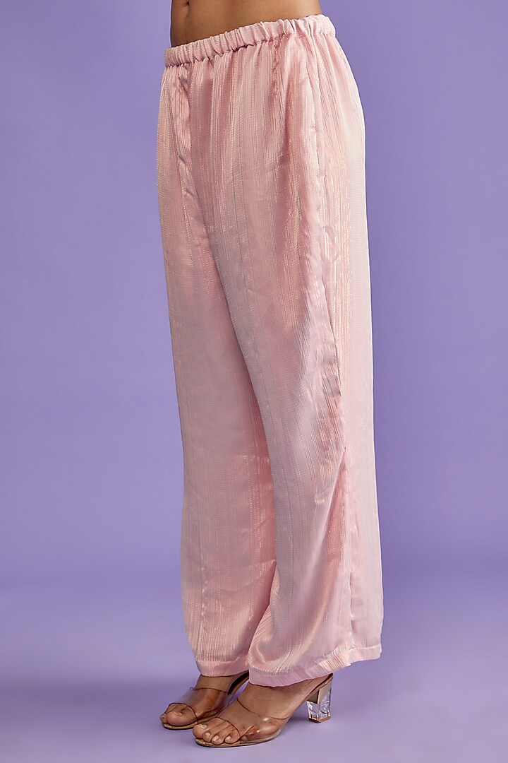 Pink Silk Embroidered Co-Ord Set by Sk'n at Pernia's Pop Up Shop