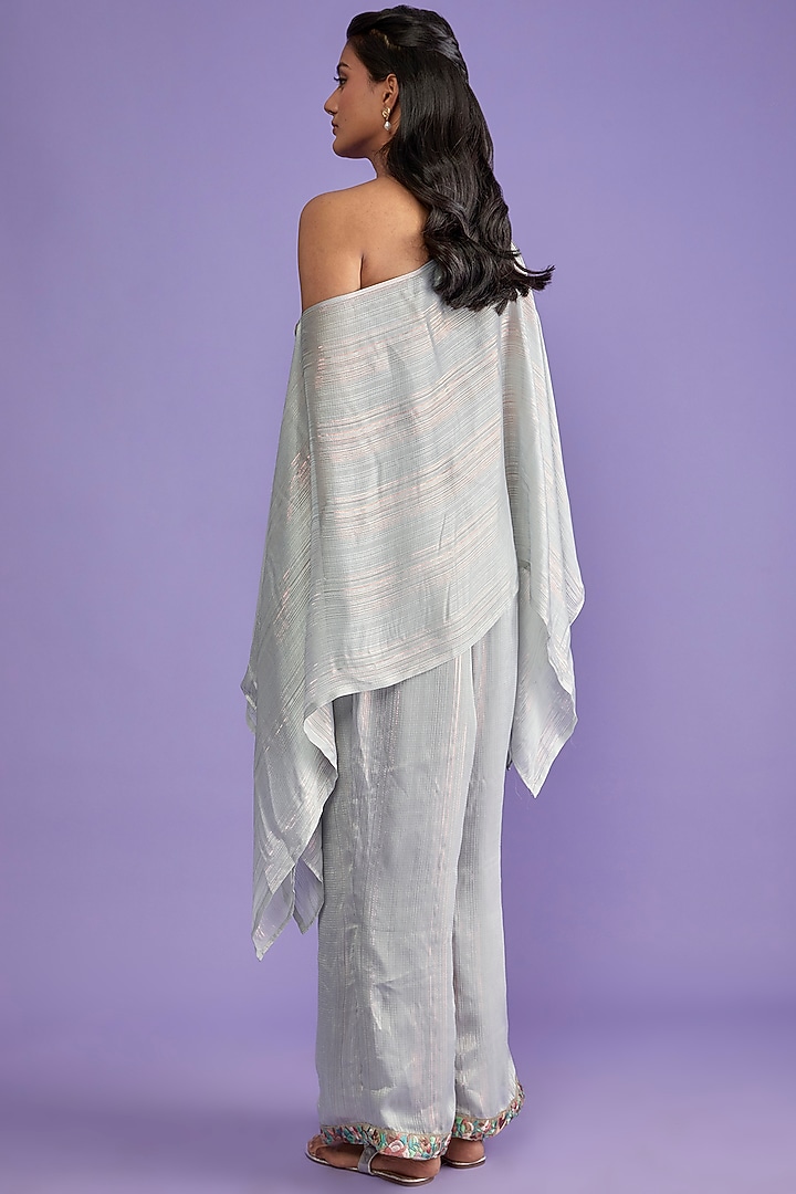 Grey Silk Co-Ord Set by Sk'n at Pernia's Pop Up Shop