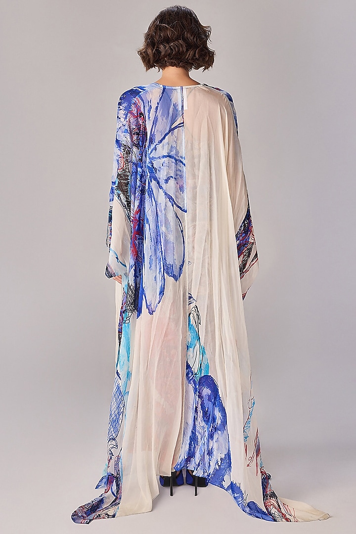 Multi-Colored Chiffon Cape by Saaksha & Kinni at Pernia's Pop Up Shop