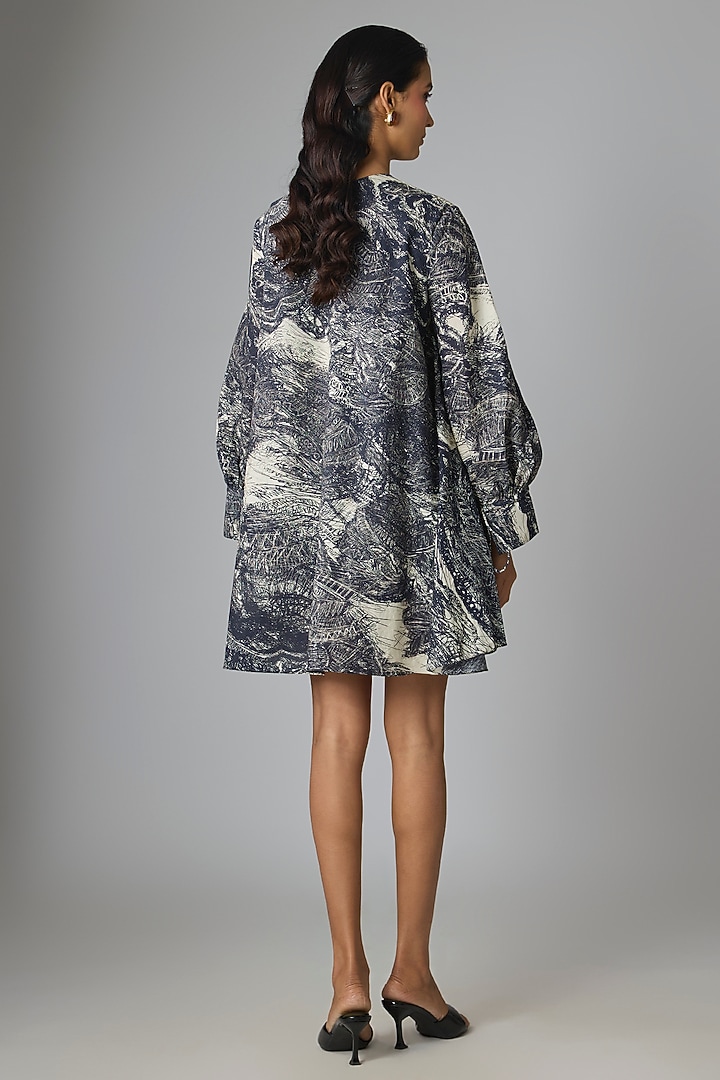 Ivory & Multi-Colored Cambric Mini Summer Dress by Saaksha & Kinni at Pernia's Pop Up Shop
