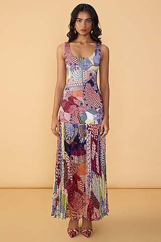 brown dress with gold belt Z Supply Women's Romy Striped Maxi Dress