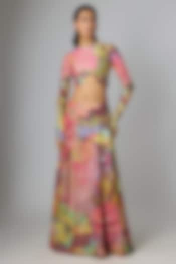 Multi-Colored Cambric Skirt Set by Saaksha & Kinni at Pernia's Pop Up Shop