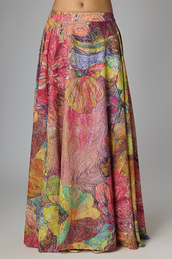 Multi-Colored Cambric Skirt Set by Saaksha & Kinni at Pernia's Pop Up Shop