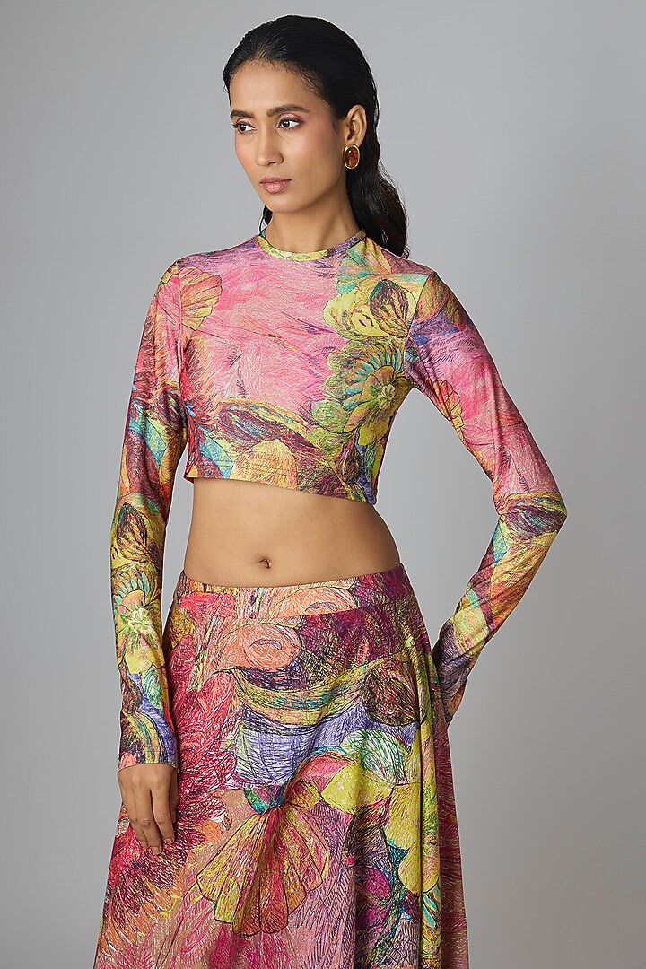 Multi-Colored Cambric Skirt Set by Saaksha & Kinni at Pernia's Pop Up Shop