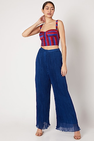 Red Abstract Printed Bustier by Saaksha & Kinni