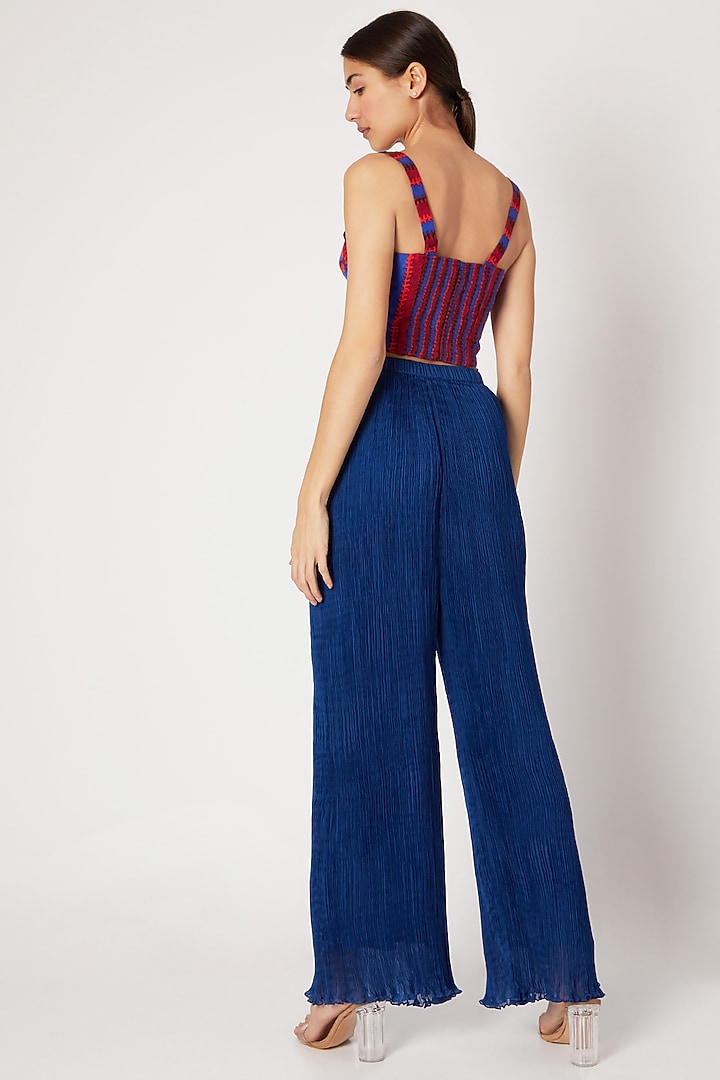 Red Abstract Printed Bustier by Saaksha & Kinni at Pernia's Pop Up Shop