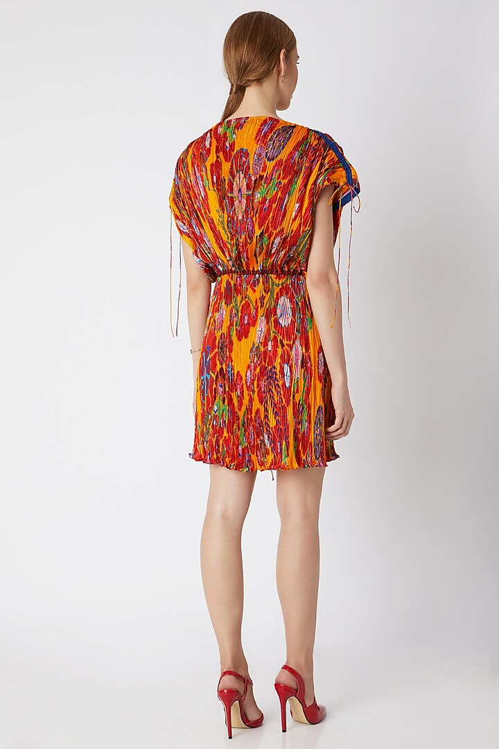 Orange Blouse With Floral Print by Saaksha & Kinni at Pernia's Pop Up Shop