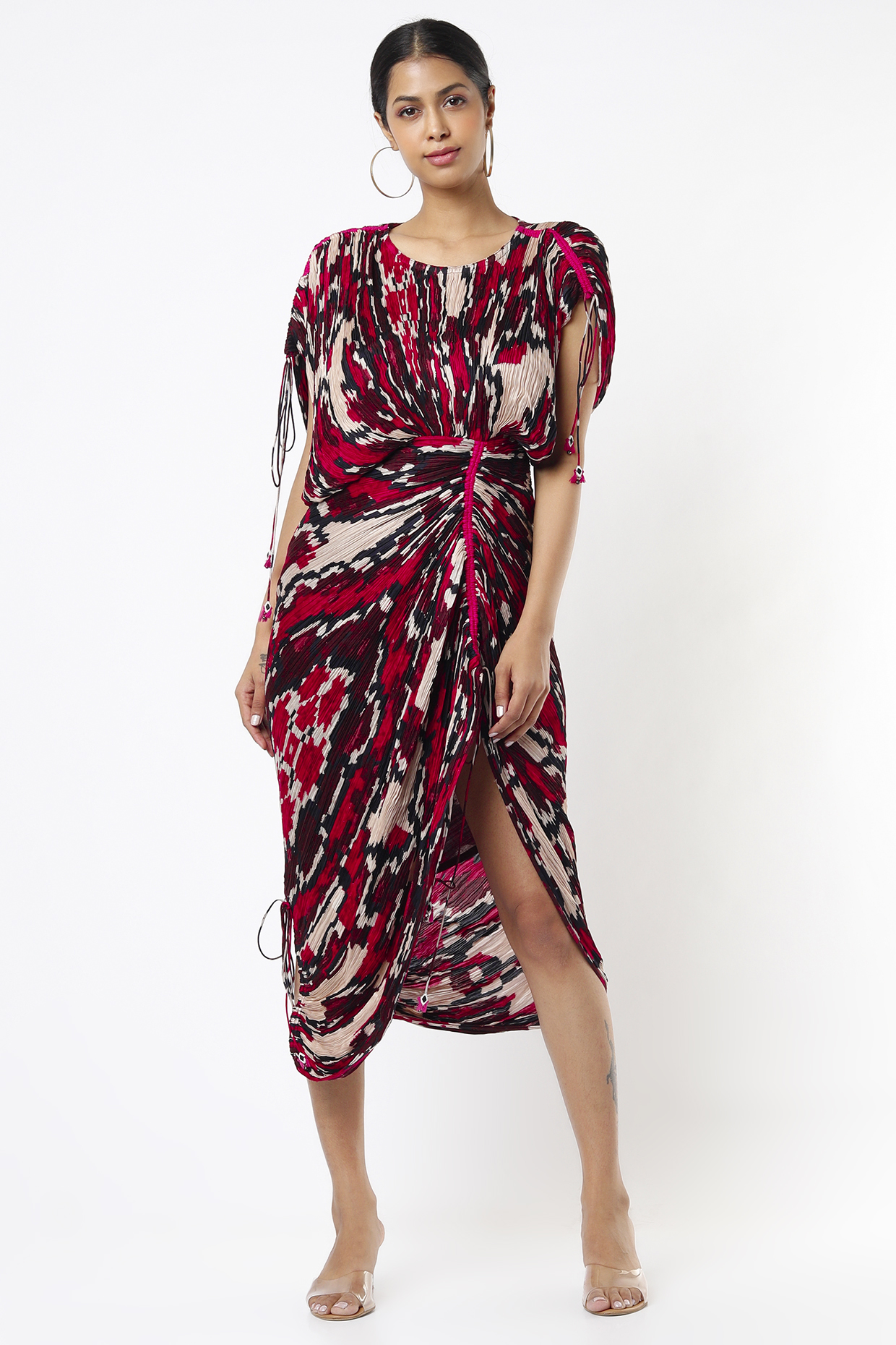 Multi-Colored Printed Kaftan Dress by Saaksha & Kinni