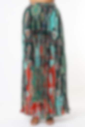 Multi-Colored Ikat Printed Skirt by Saaksha & Kinni