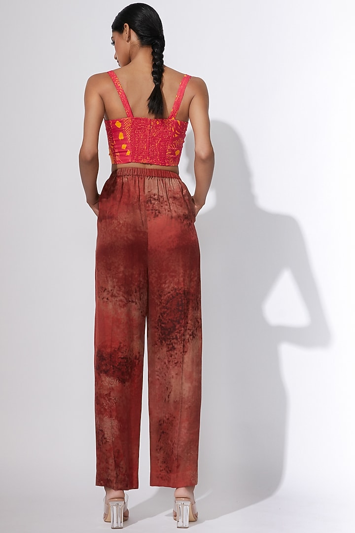 Pink & Yellow Printed Bustier by Saaksha & Kinni at Pernia's Pop Up Shop
