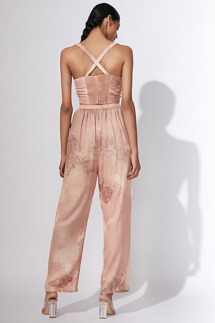 Peach Printed Bustier by Saaksha & Kinni at Pernia's Pop Up Shop