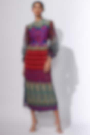 Multicolored Printed Dress With Inner by Saaksha & Kinni