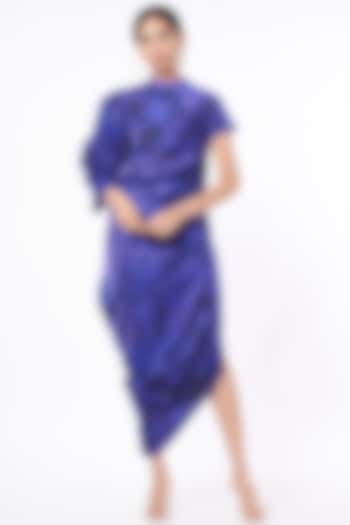 Purple Printed Dress by Saaksha & Kinni